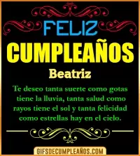GIF Frases de Cumpleaños Beatriz